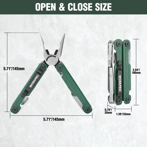 WORKPRO can opener and serrated knife in action outdoors.