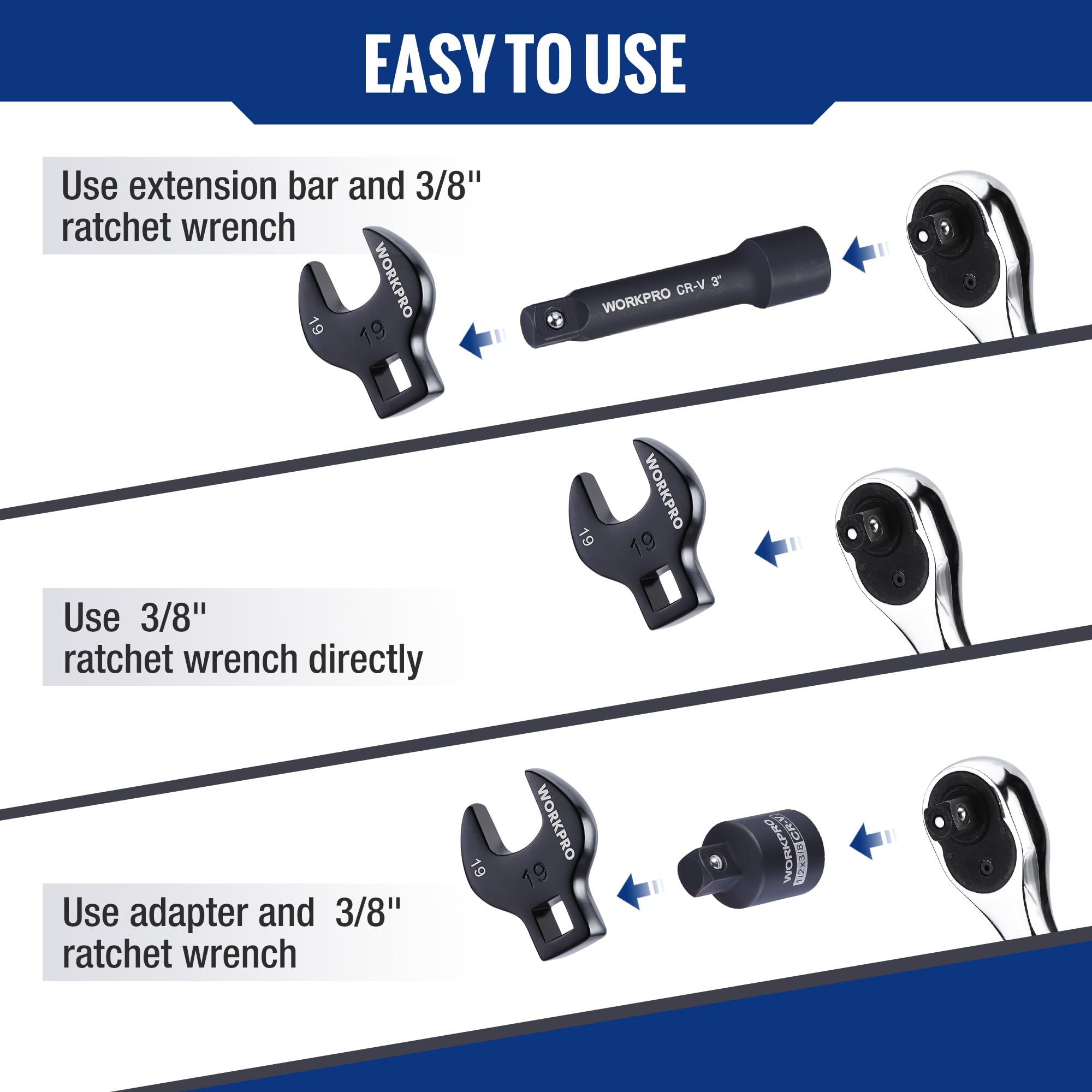 Carbon steel crowfoot wrenches with rust resistant coating