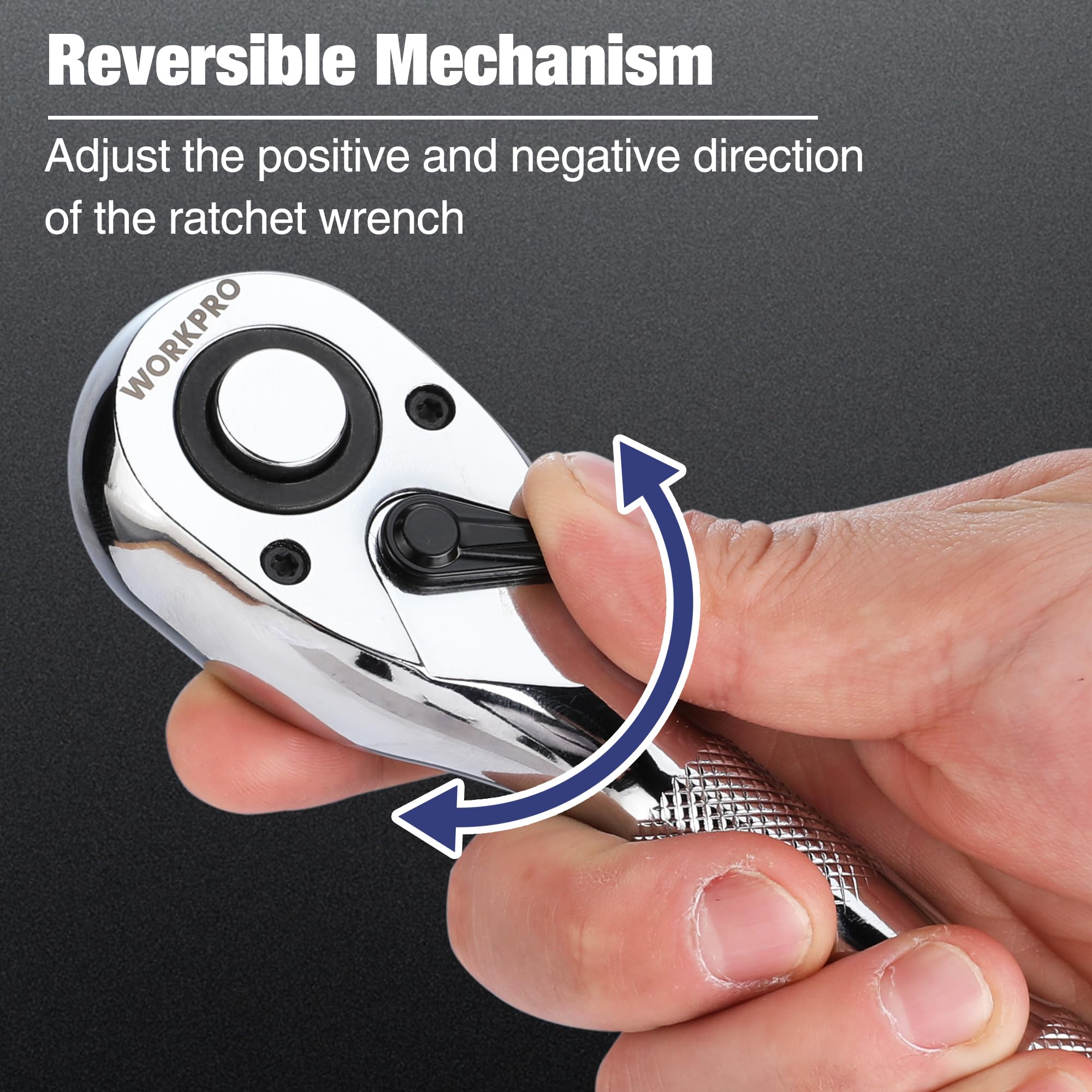 WORKPRO chrome alloy CR-MO head for lasting durability.