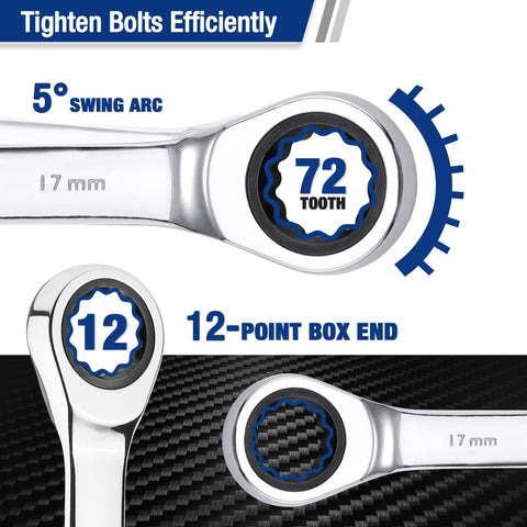 WORKPRO chrome-plated finish resists rust for long-lasting performance.