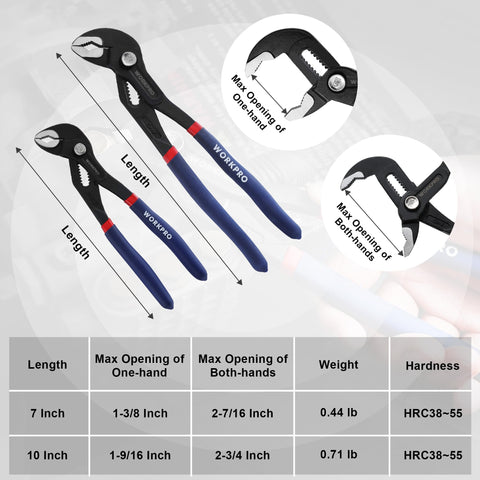 WORKPRO chrome vanadium steel body provides strong performance.