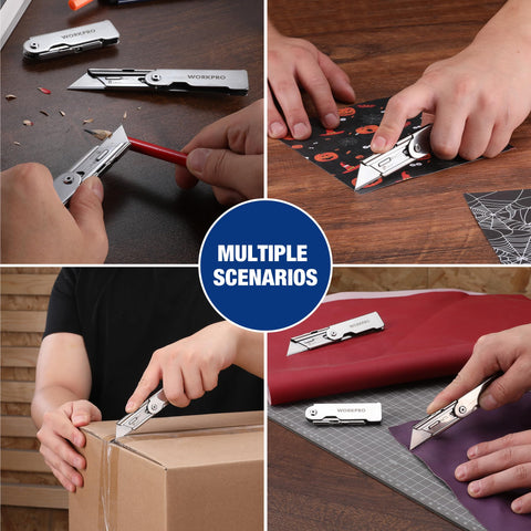 WORKPRO compact 3-inch closed length keeps knife unobtrusive in pocket.