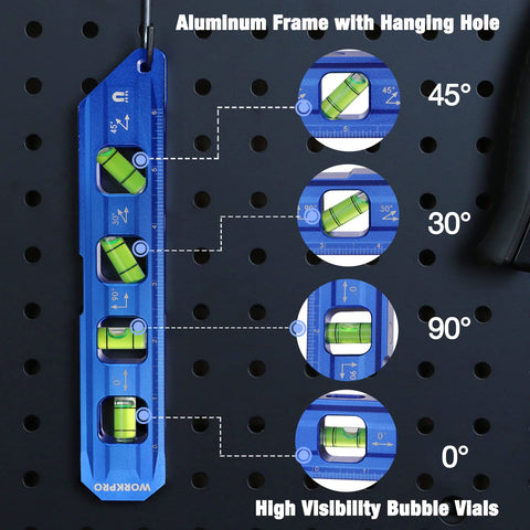 WORKPRO compact level ideal for diy projects like shelving and furniture alignment