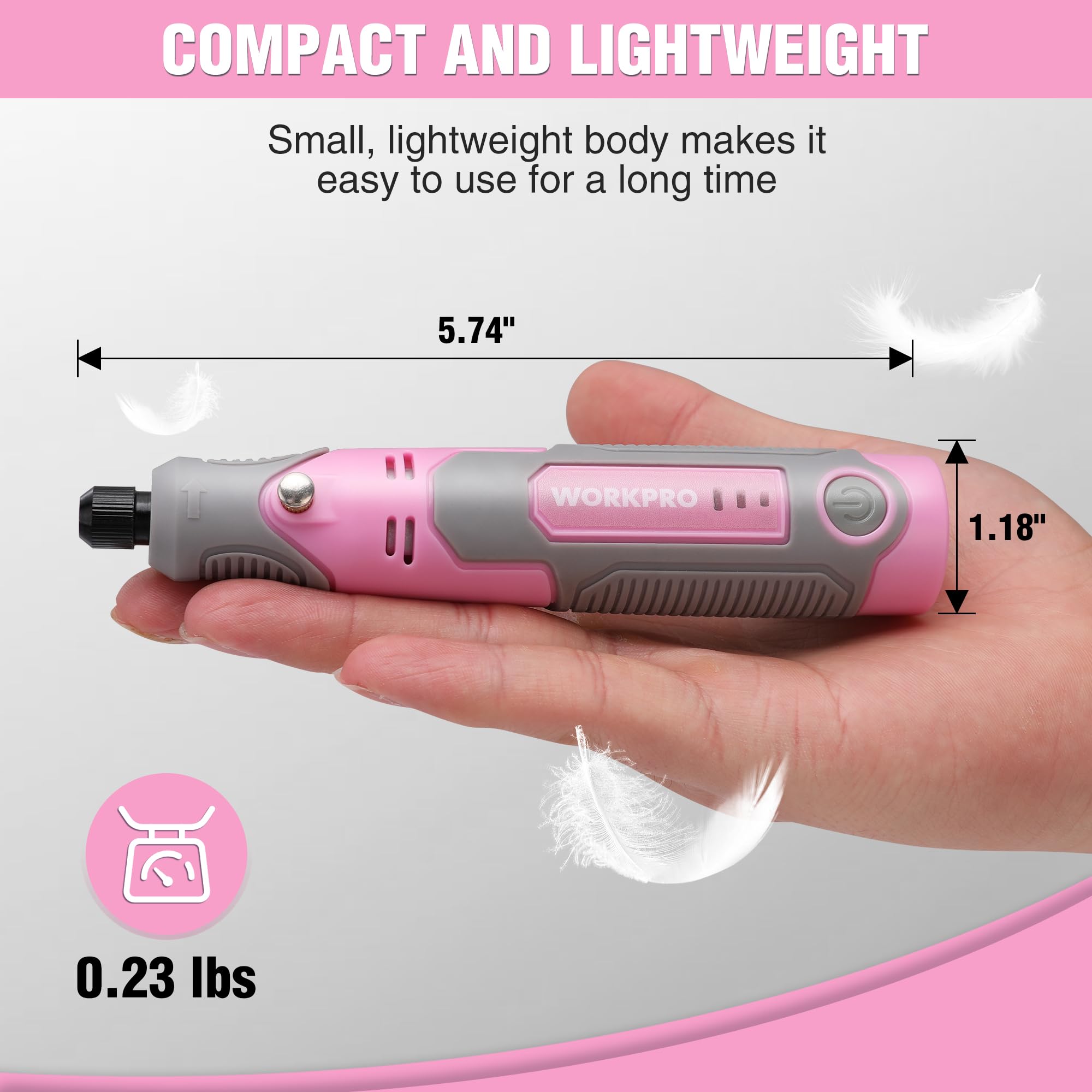 Lightweight 0 23 lb design supports easy handling