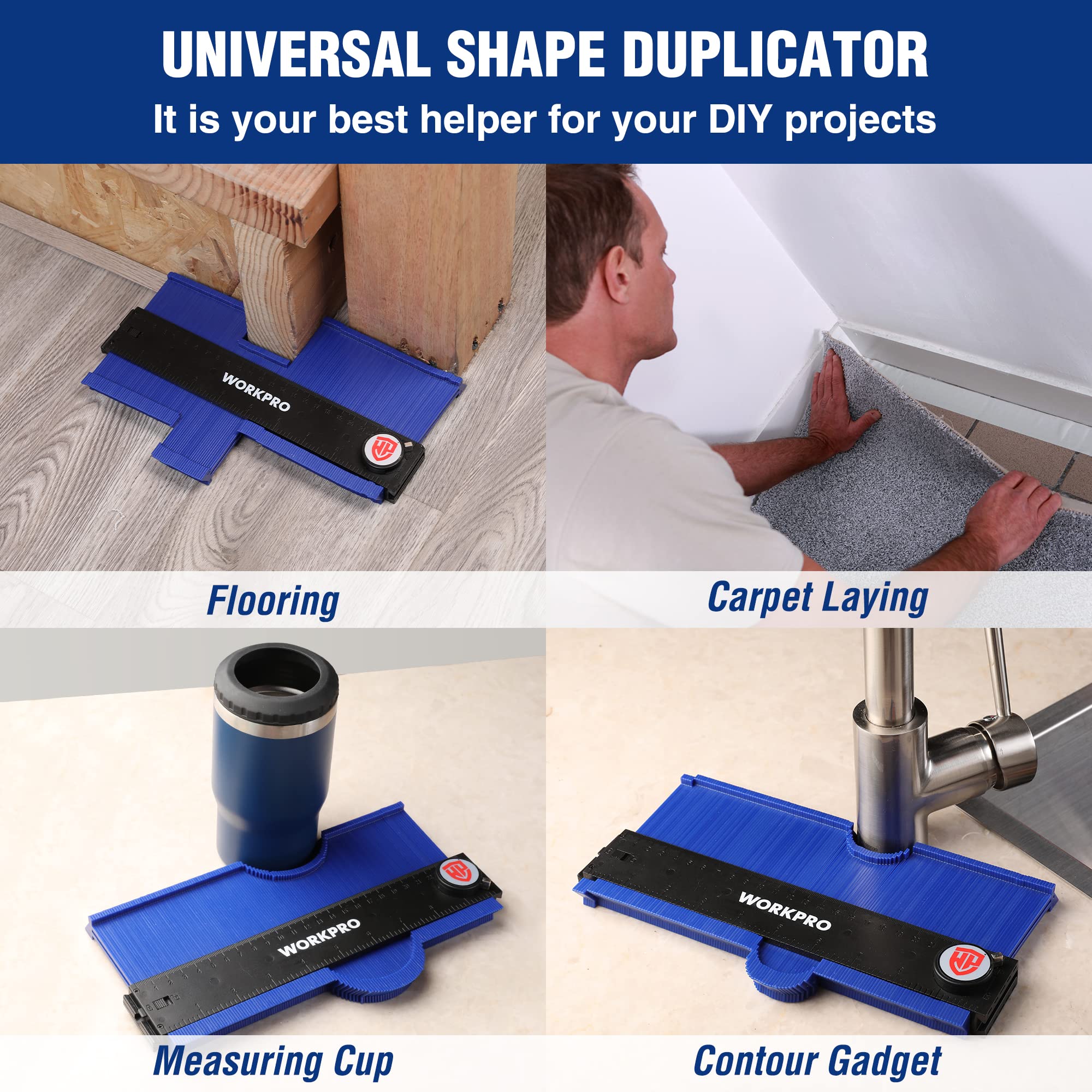 WORKPRO contour gauge aids car-body fitment and metalworking.