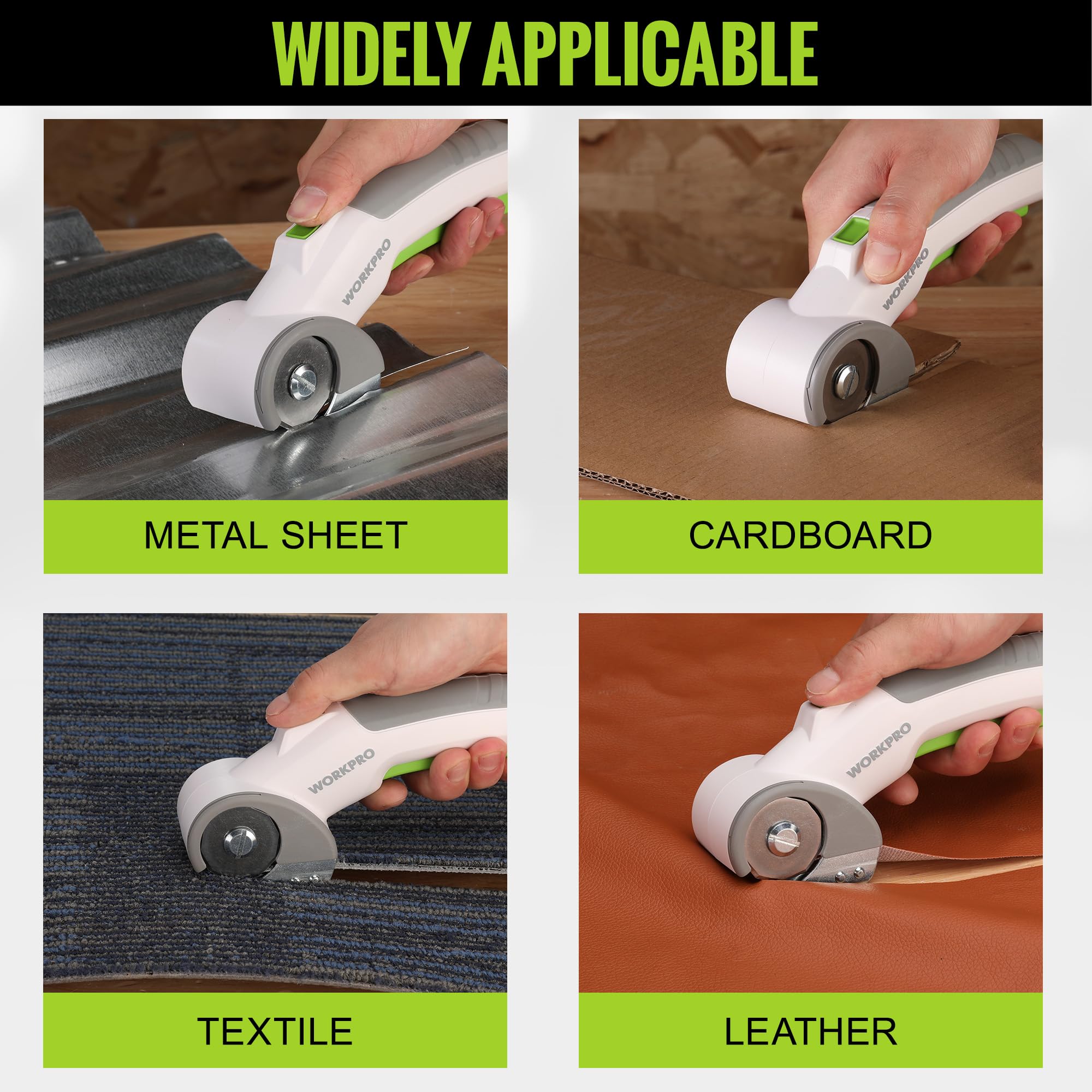 WORKPRO cordless electric scissors cutting paper for crafts
