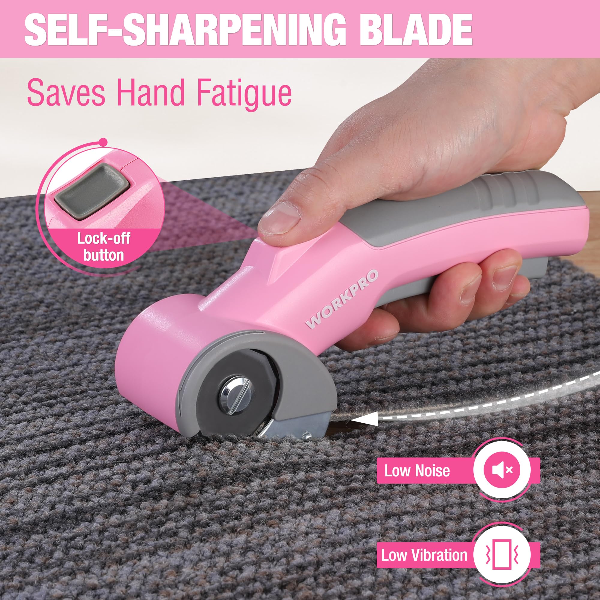 WORKPRO cordless scissors cutting cardboard cleanly