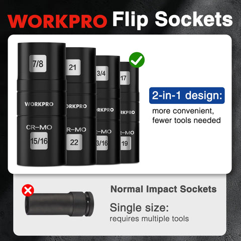 WORKPRO CR-MO steel construction offers high durability for heavy use.
