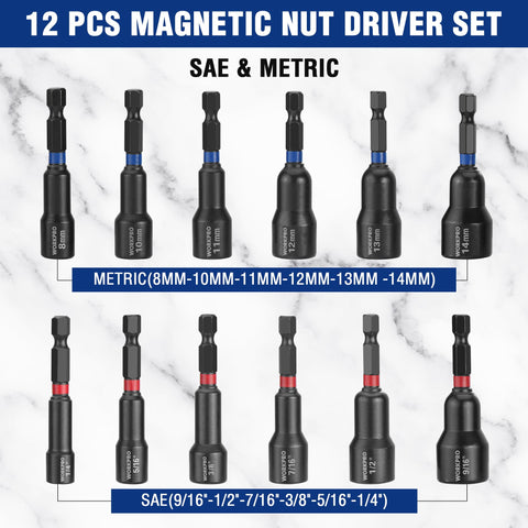 WorkPRO CR-V magnet driver with durable black phosphate coating.