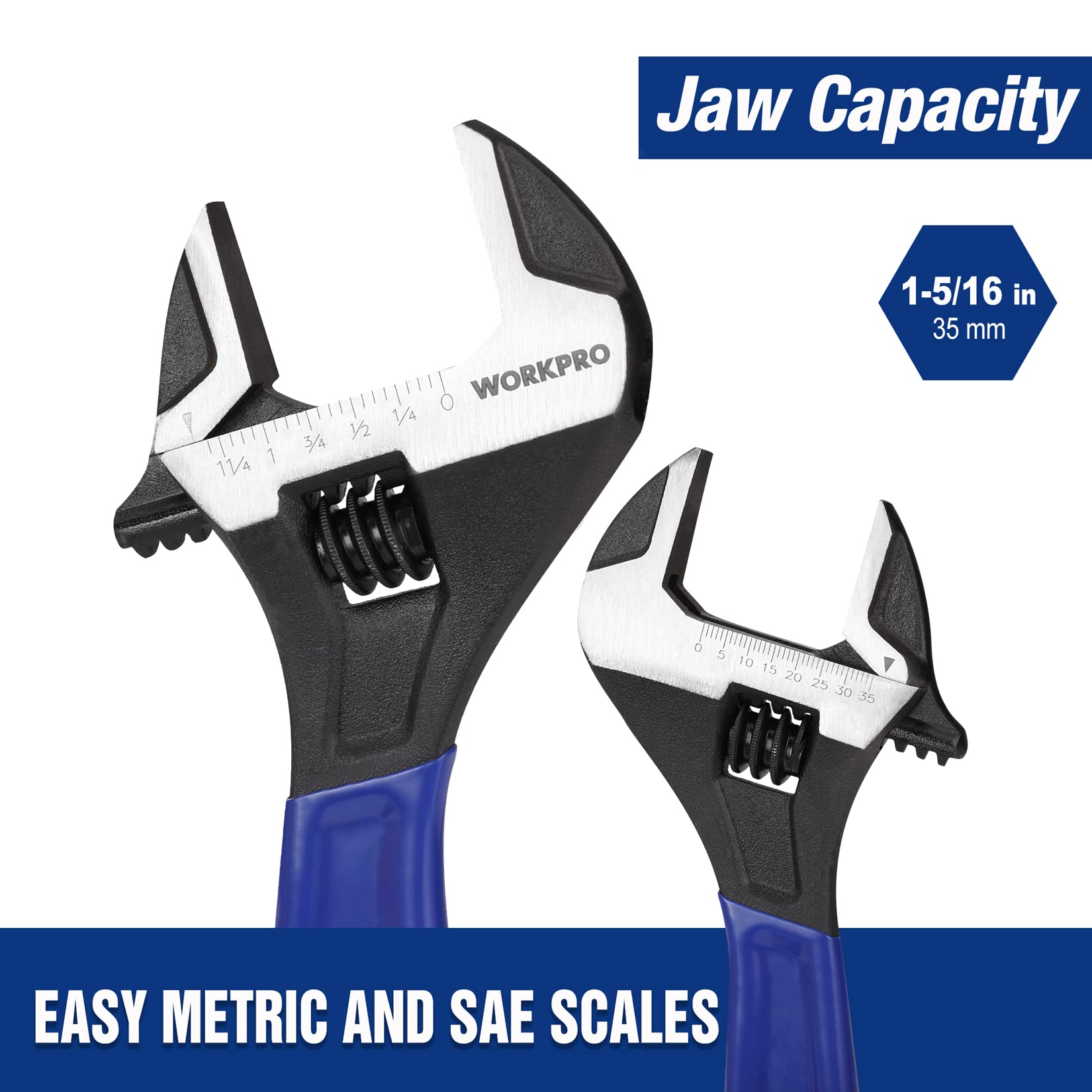 WORKPRO CR-V steel construction ensures durability in daily use