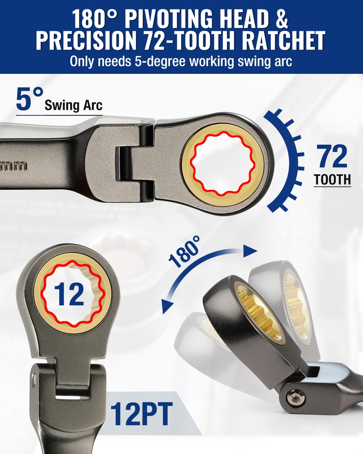 WORKPRO CR-V alloy construction provides durable performance over time