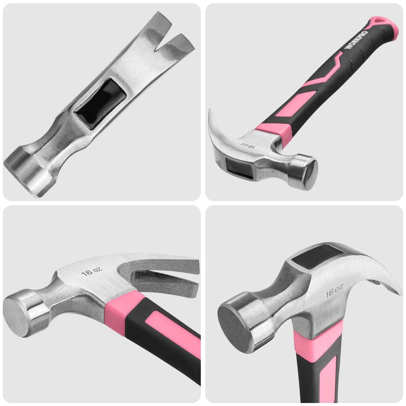 WORKPRO curved angle design in action for leverage in confined areas