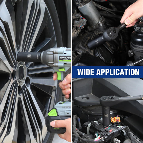 WORKPRO deep impact socket 24mm supports torque-rich maintenance and repairs.