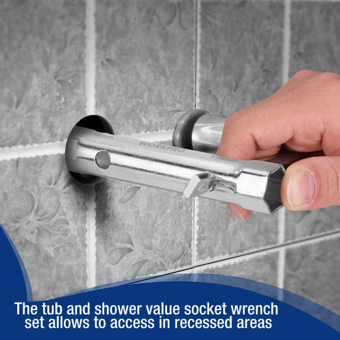 Workpro deep-reach design fits tight spaces around valve assemblies
