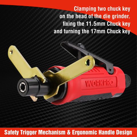 WORKPRO die grinder lightweight design reduces fatigue during long sessions.