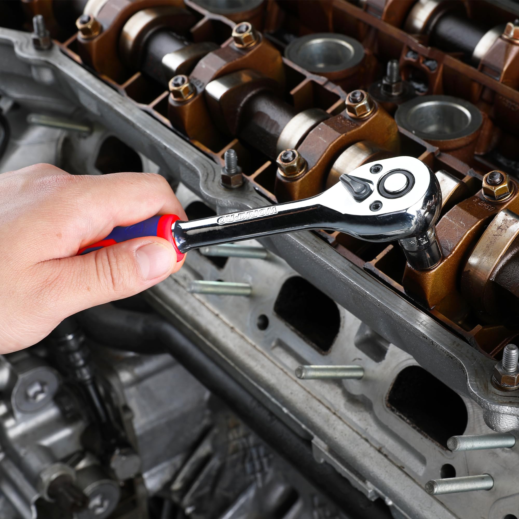 WORKPRO DIY auto repair tool kit ideal for home projects.