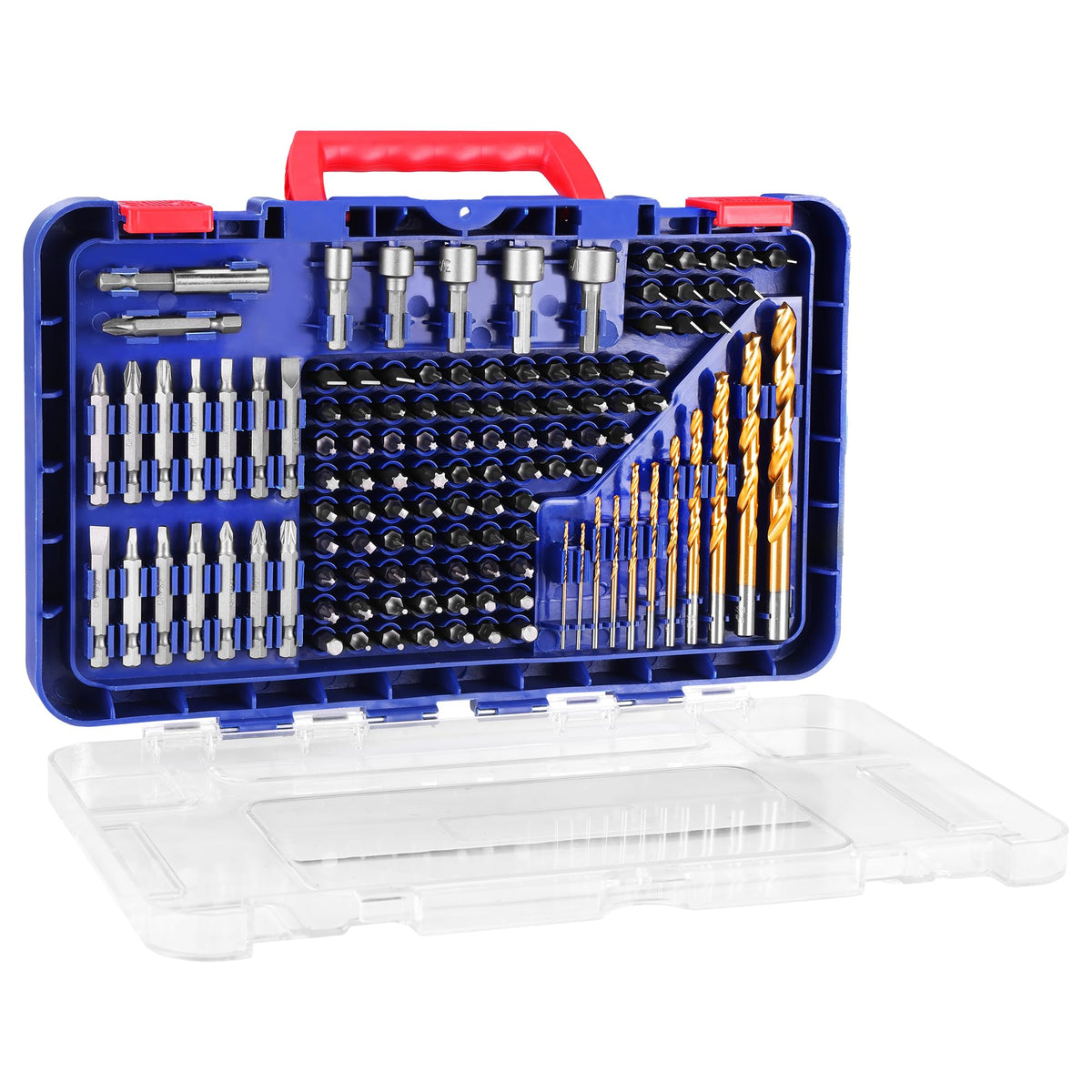 WORKPRO drill bit set in a portable case for easy DIY organization