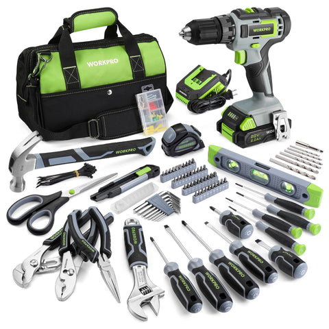 WorkPro 20V drill driver in action for quick home repairs.