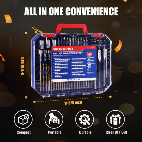 WorkPRO drywall screws included boost fastener readiness for drywall tasks.