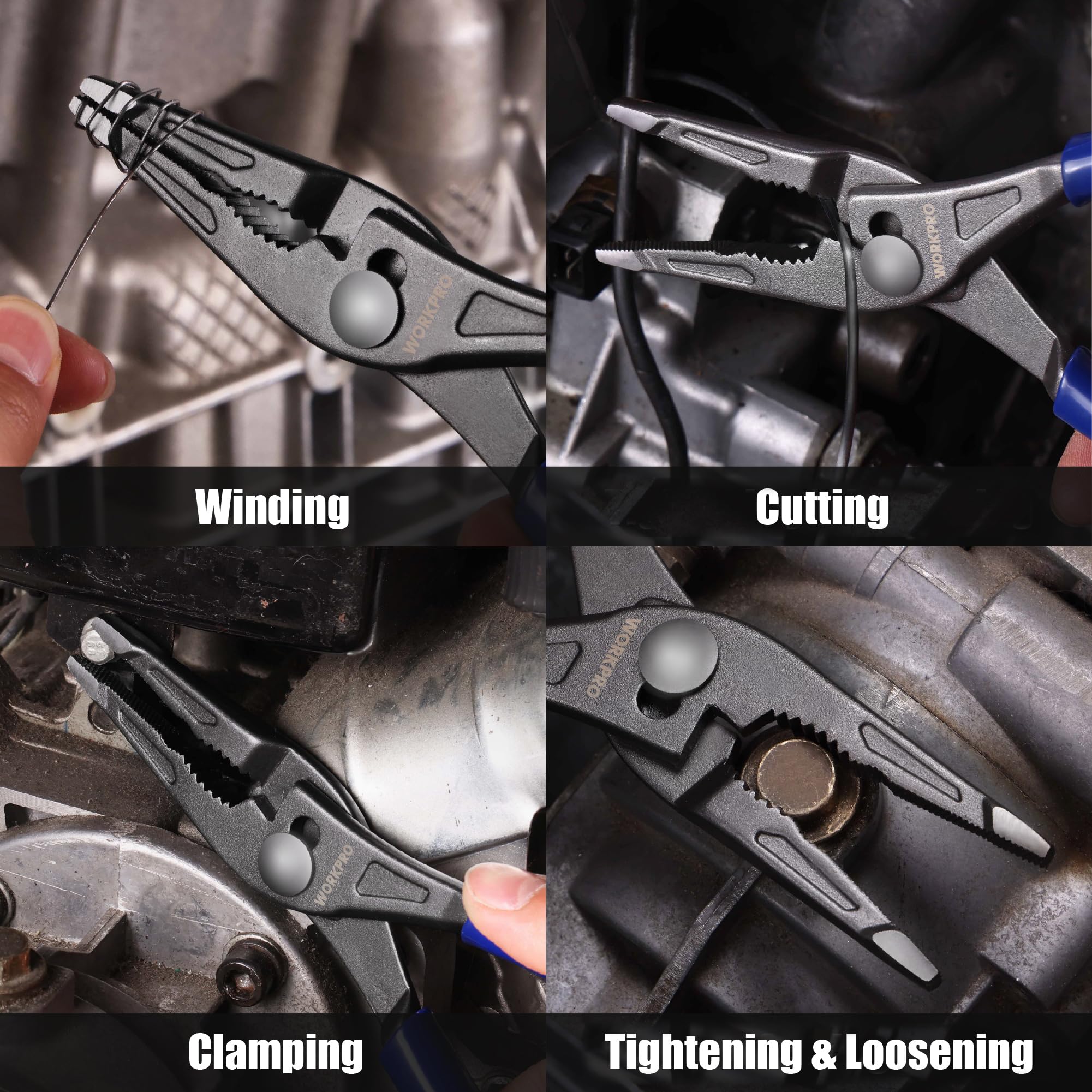 WORKPRO durable non-slip handles offering comfortable grip.