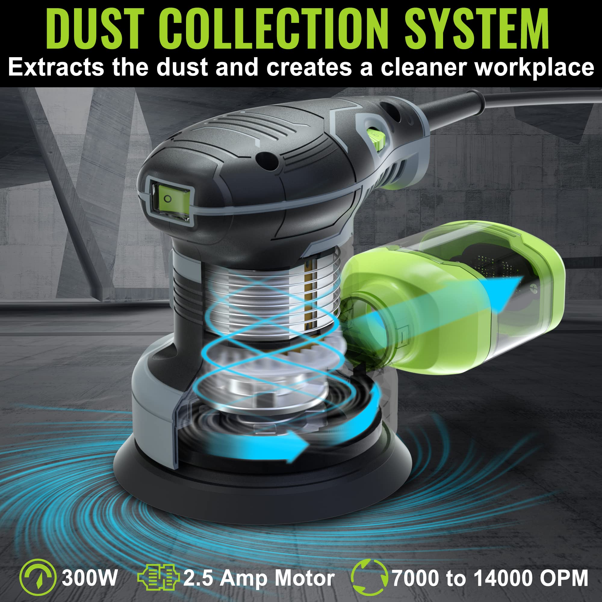 WORKPRO dust canister removal for easy cleanup and maintenance