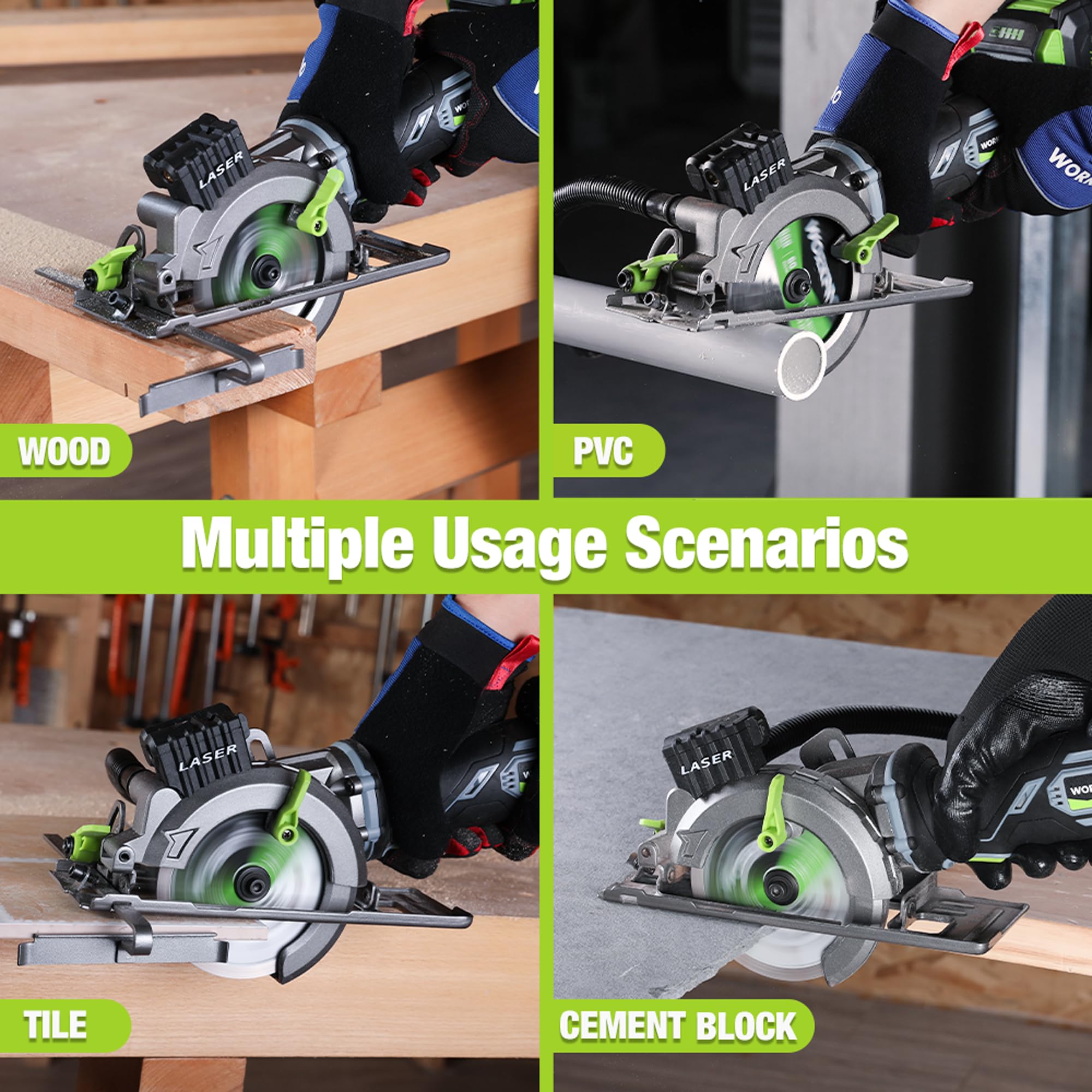 Dust extraction tube and guides for a cleaner, safer workspace