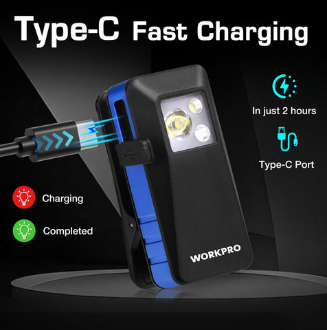 WorkPro EDC flashlight splash-resistant design for outdoor use in light rain