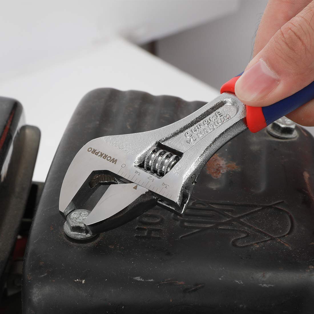 Compact storage tray included helps keep tools organized.