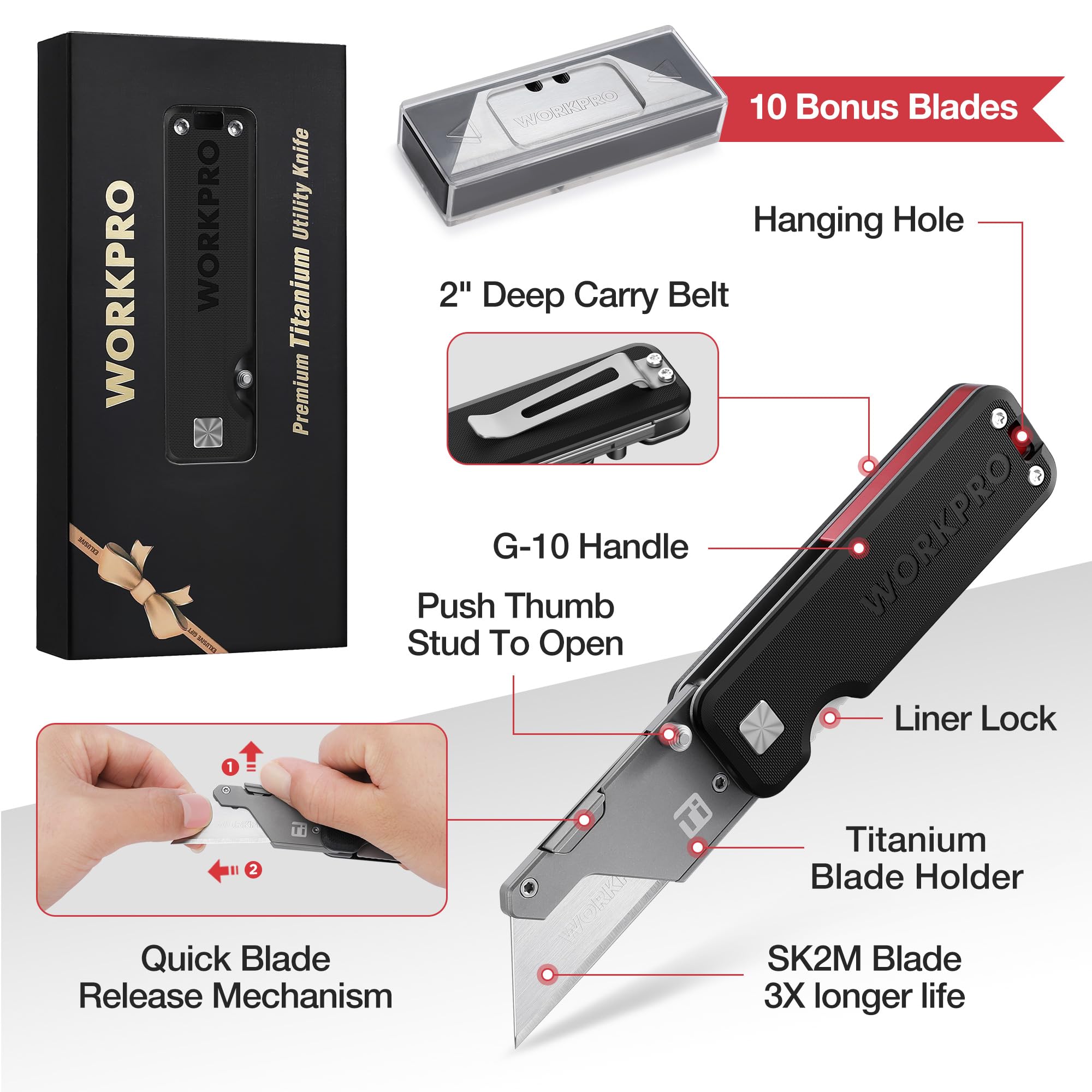 WORKPRO Ergonomic handle and eco-friendly materials for comfortable use.
