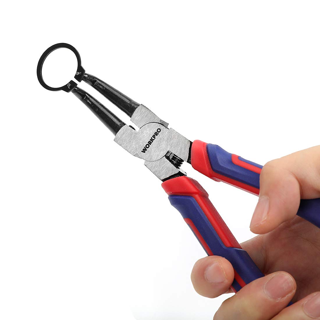 WORKPRO ergonomic spring-loaded handles improve grip and control