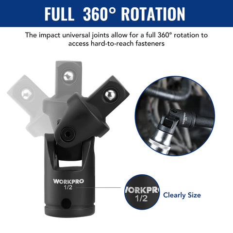 WorkPro extension bar 3/8in 6in longer leverage for mid-height angles