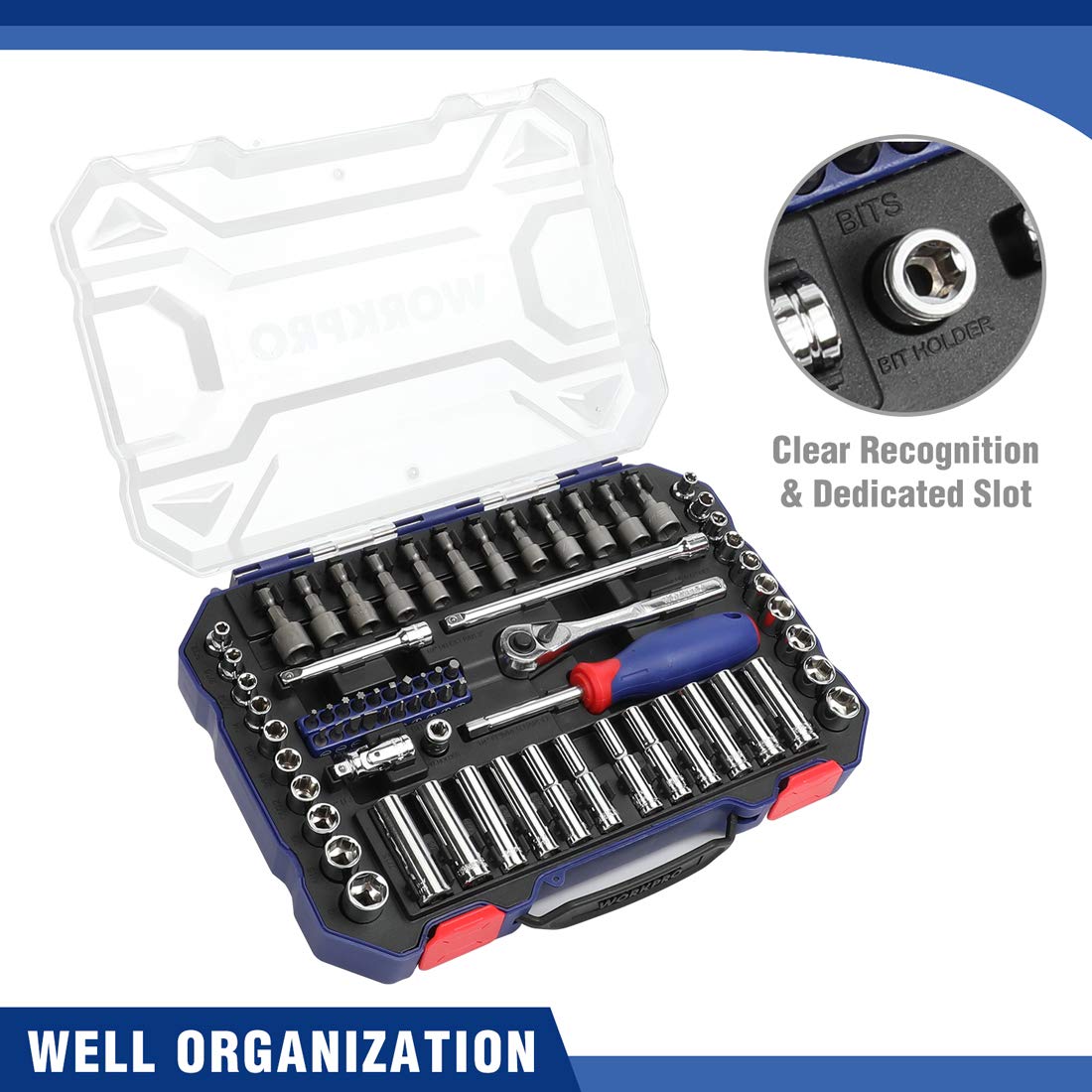 WORKPRO 3 and 6 inch extension bars extend reach in awkward areas.