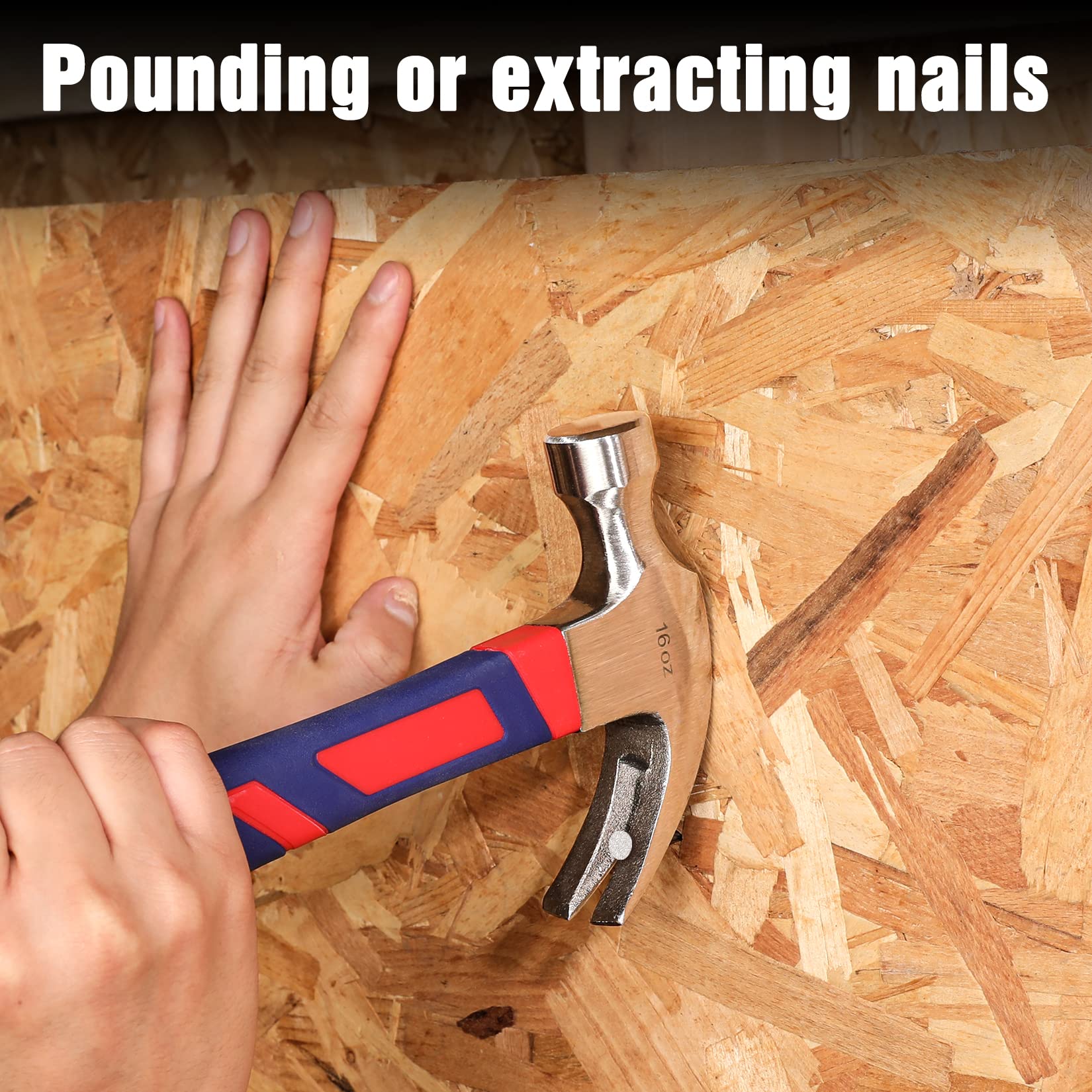 WORKPRO fiberglass handle provides vibration absorption for reduced fatigue.
