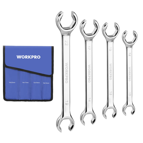 WORKPRO flare nut wrench set full 8pc showing all sizes for versatile brake line work