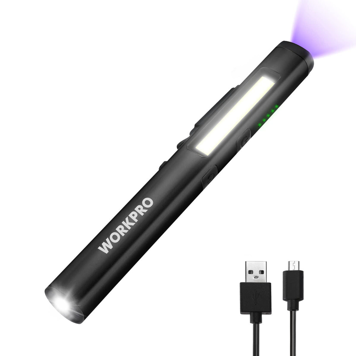 WORKPRO Flashlight Pen Light delivers 450-lumen flood for broad workspace illumination
