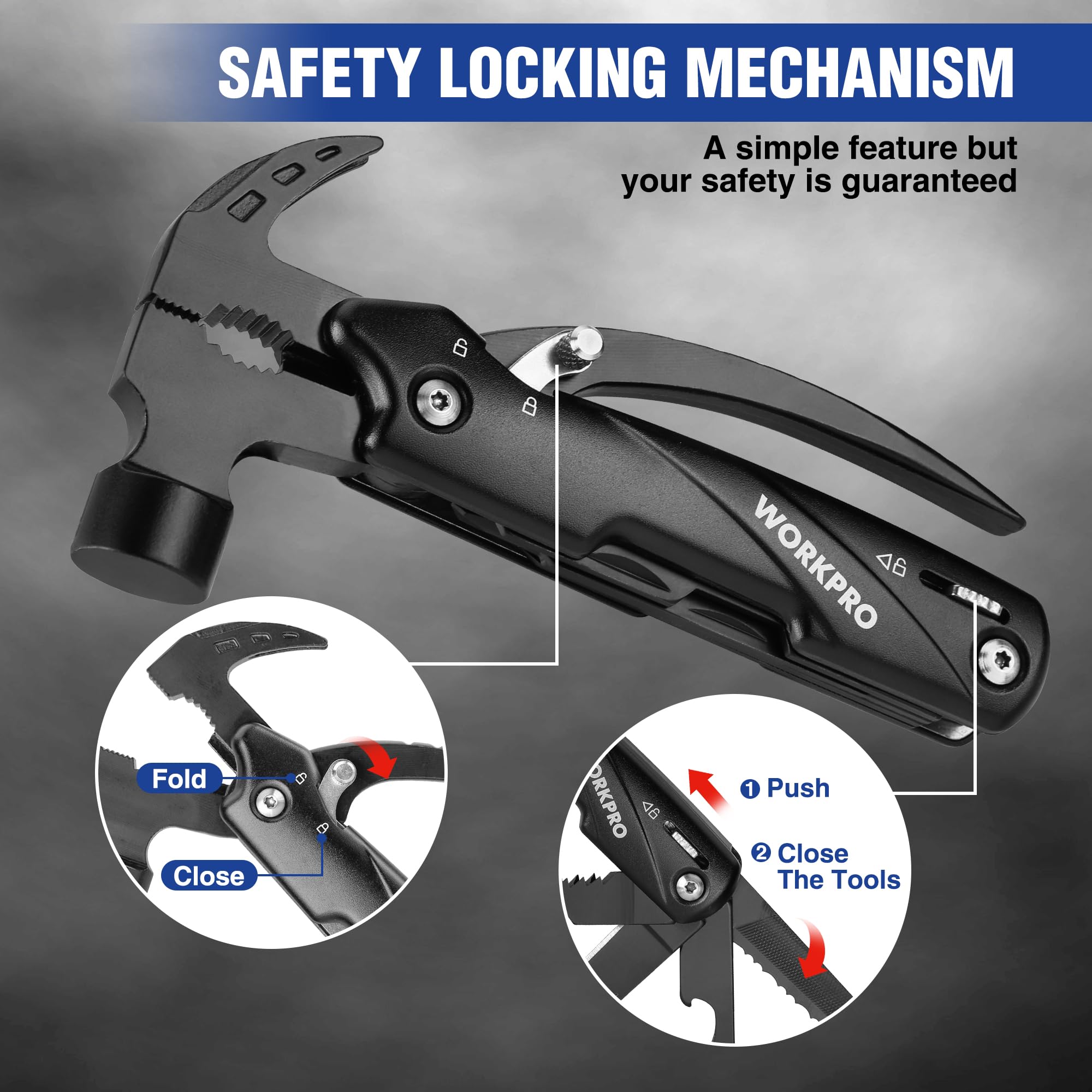 WORKPRO flat nose pliers highlighted for precise component handling