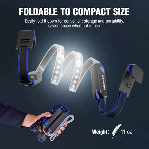 WORKPRO foldable light design stores compactly in trunks and toolboxes.