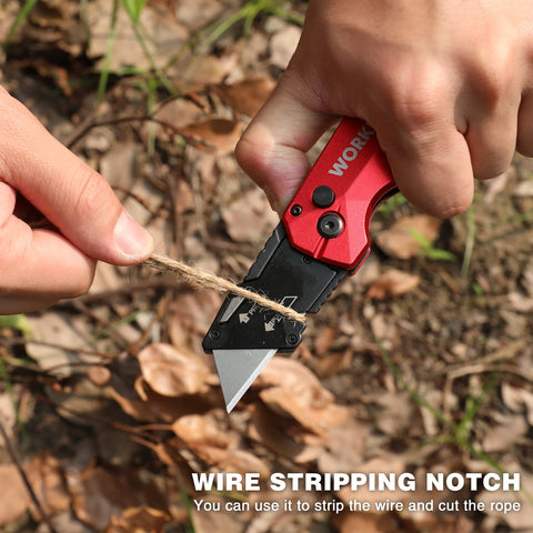 Compact WORKPRO folding knife suitable for crafts and DIY projects