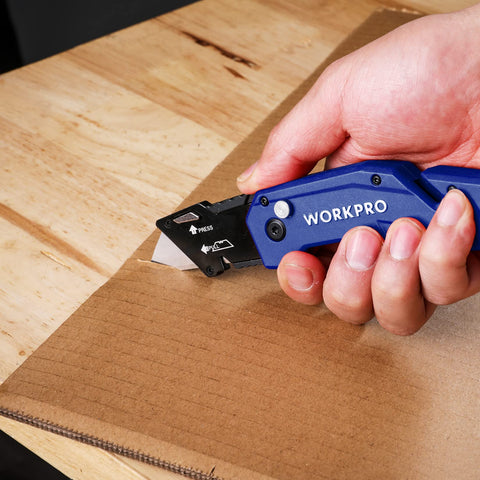 WORKPRO compact folded size fits pockets for on-the-go convenience.