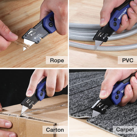 WORKPRO non-slip ergonomic grip provides comfortable control during long projects.