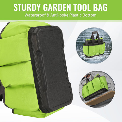 WORKPRO garden tool bag features anti-slip handle for comfortable carrying