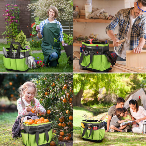 WORKPRO garden bag with front and side pockets for quick access