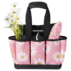 WORKPRO Garden Tool Bag with 9 pockets for easy tool access in the garden.