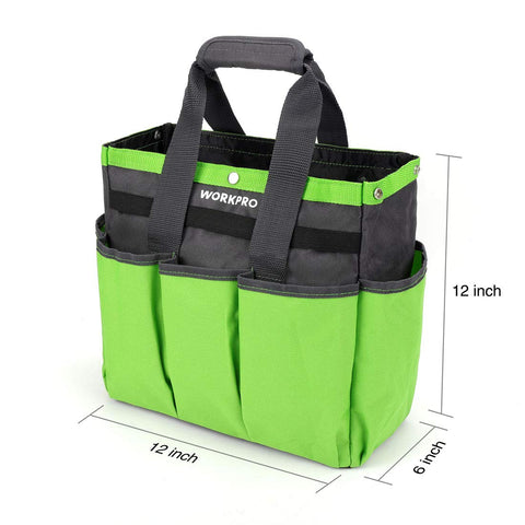 WORKPRO Garden Tool Bag ergonomic strap handle provides comfortable carrying