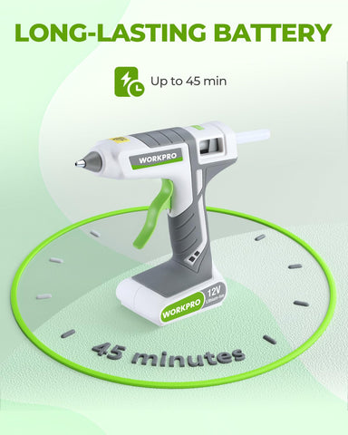WORKPRO 15 glue sticks included for immediate use in crafts