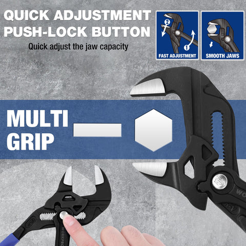 WORKPRO Groove Lock mechanism enabling fast, secure adjustments during projects