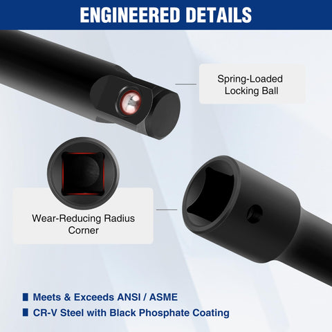 WORKPRO half-inch drive universal joint for angled access