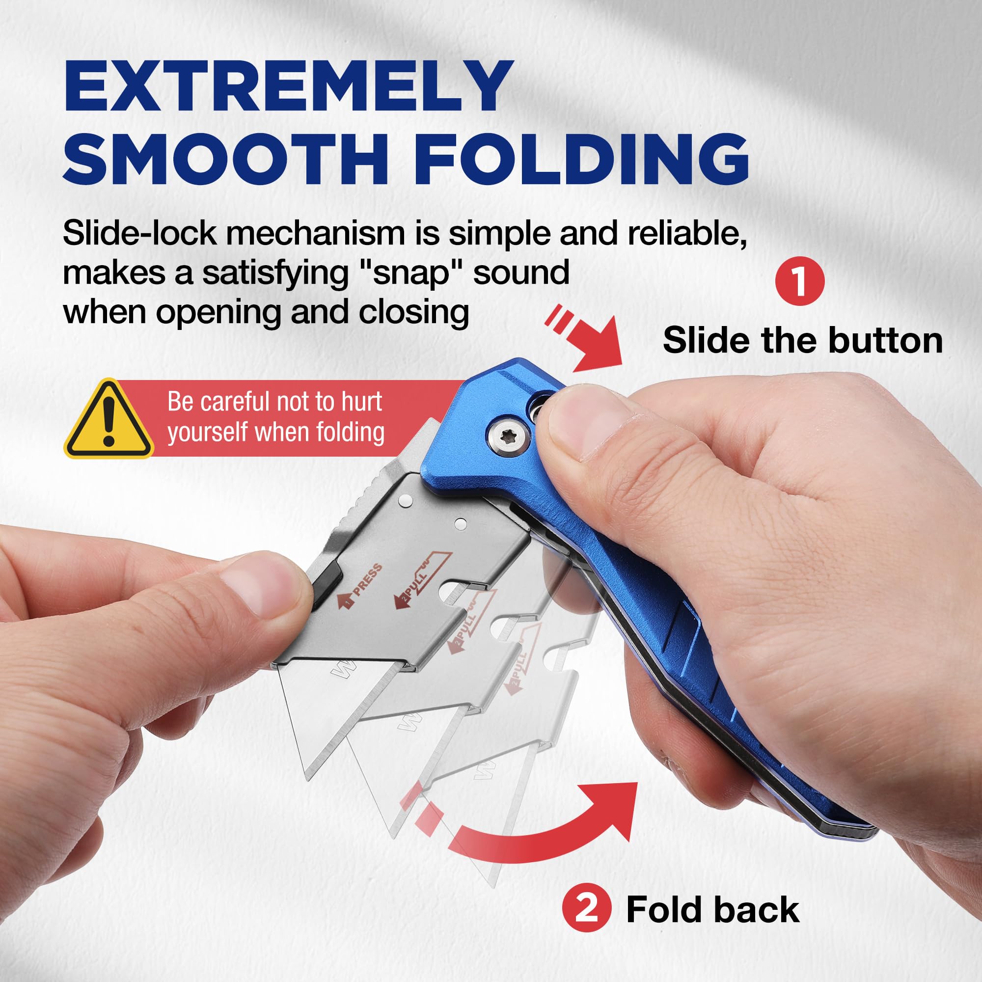 WORKPRO Heavy-duty box cutter with full-metal construction