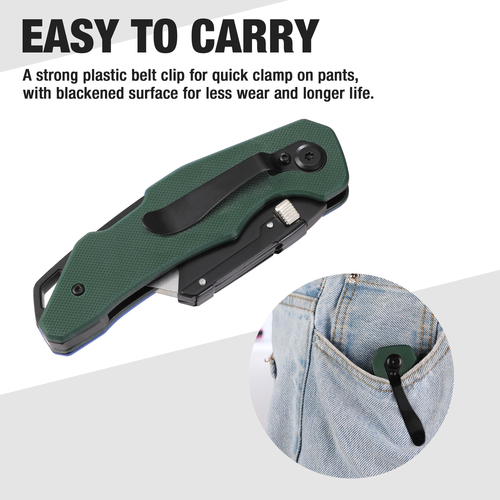 WorkPro heavy-duty box cutter packaging highlights rugged build