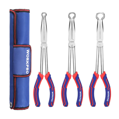 WORKPRO hose gripper pliers with 5/16-inch diameter jaws enable precise grip in tight spaces